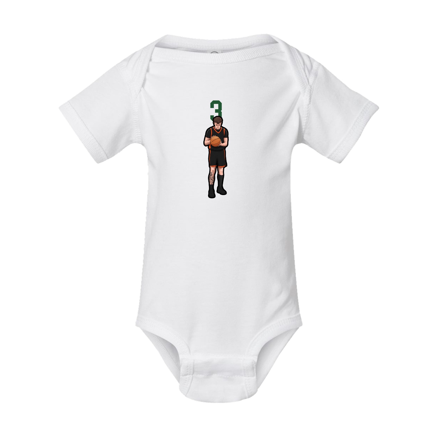 Baby Onesie — Number Top in White