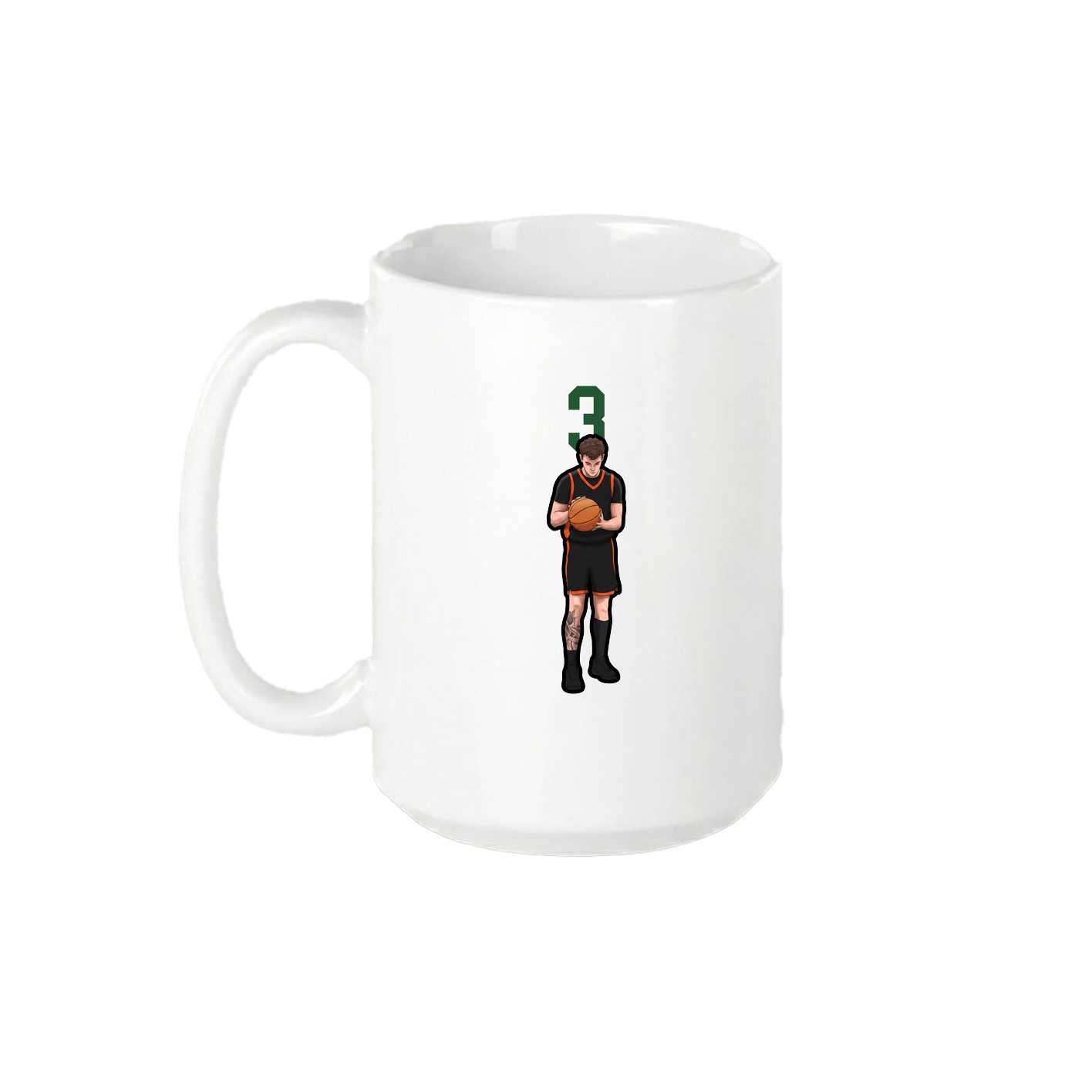 15oz Coffee Mug — Number Top in White