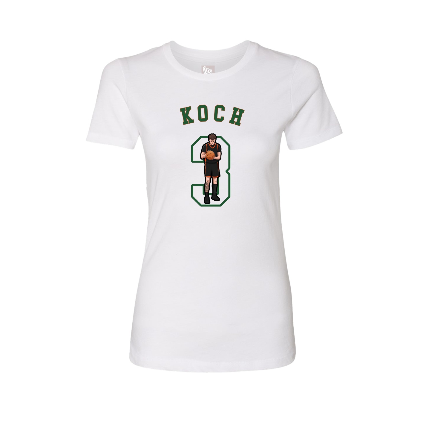 Fitted Women's Tee — Shirsey Arch in White