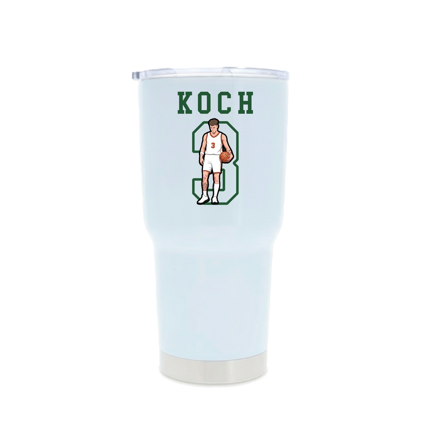 30oz Stainless Steel Tumbler — Shirsey in White