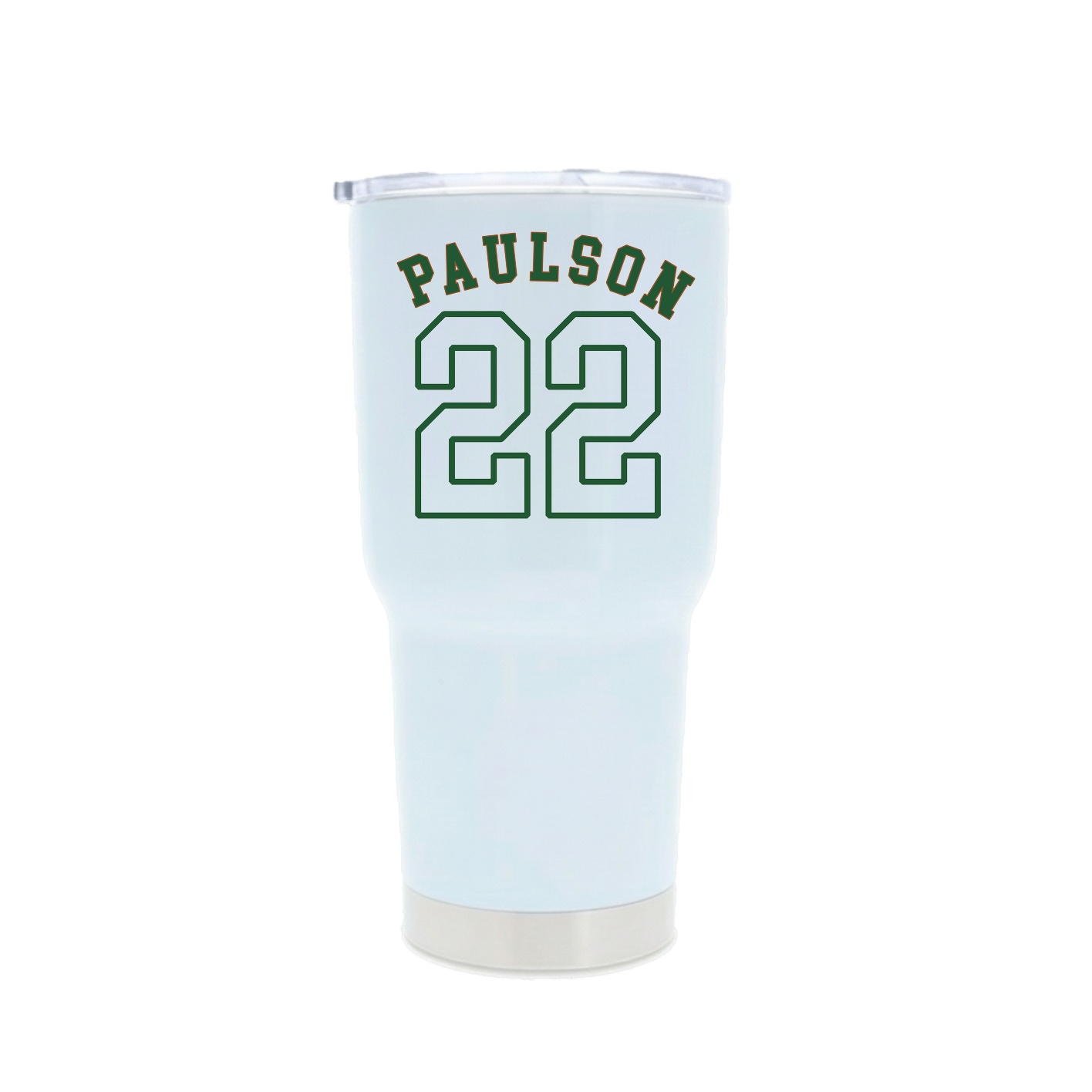 30oz Stainless Steel Tumbler — Shirsey Arch in White