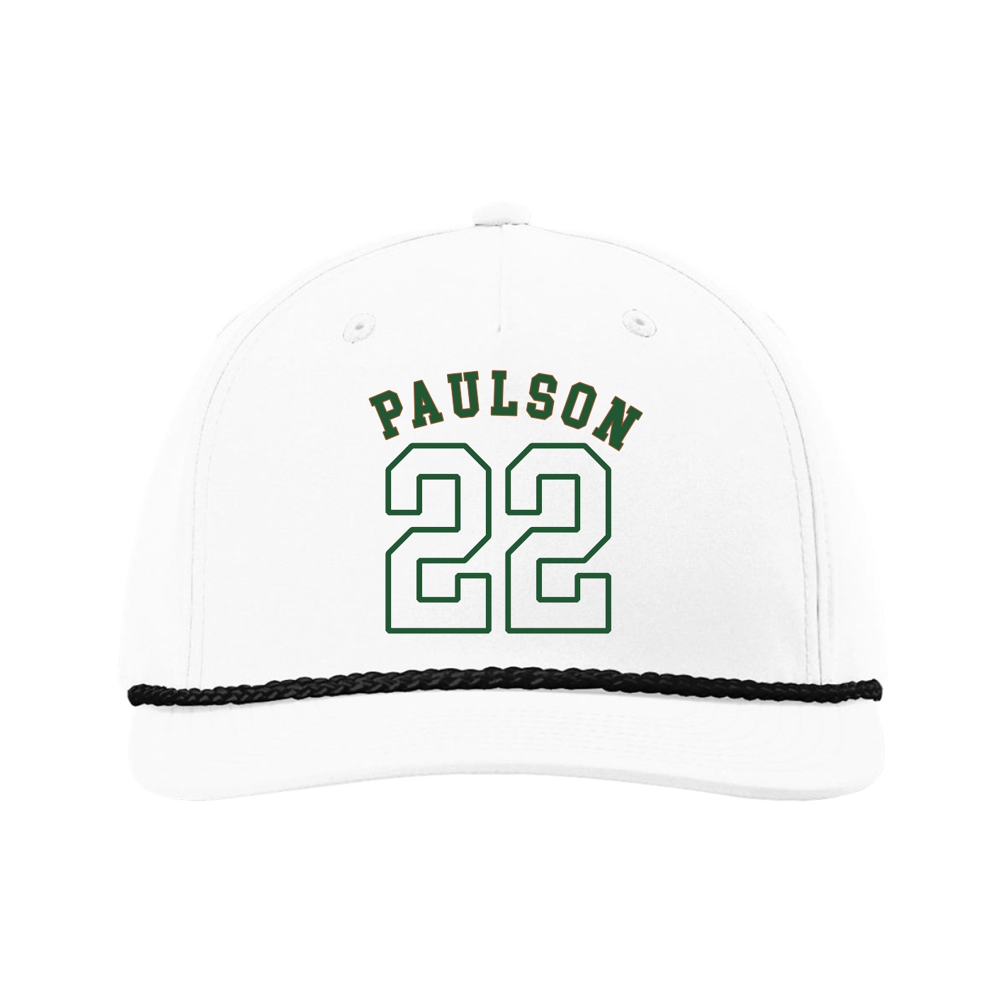 Five-Panel Classic Rope Cap — Shirsey Arch in White