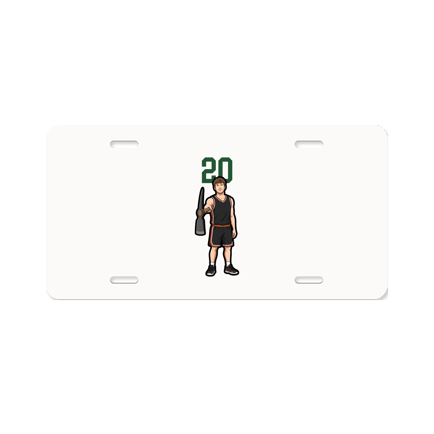 License Plate — Number Top in Classic