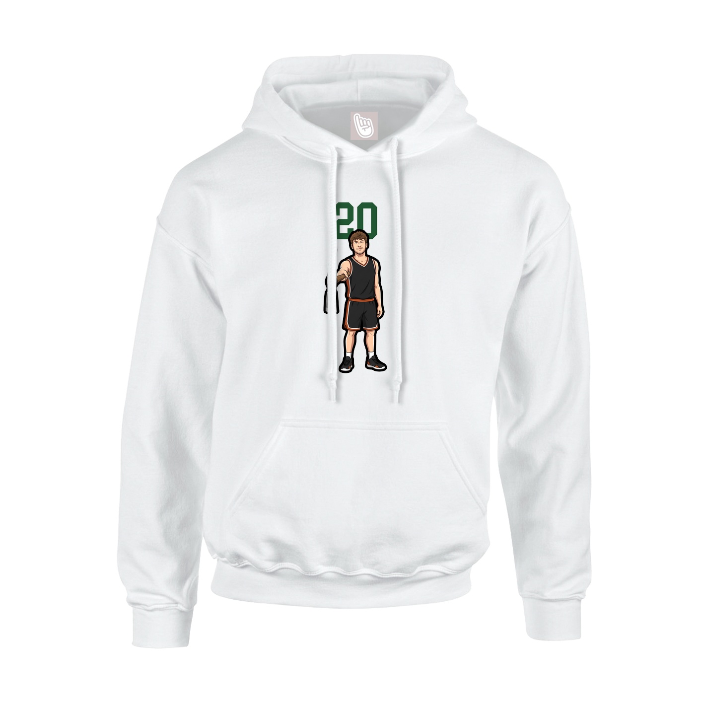 Hoodie — Number Top in White