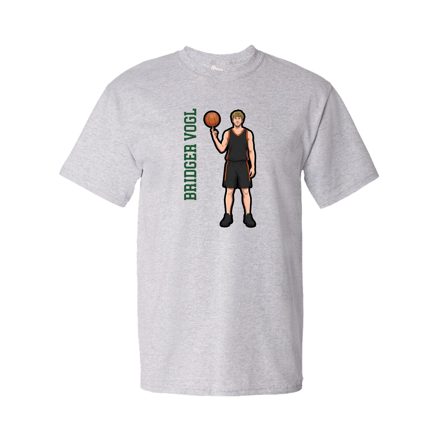 Tee — Name Vertical in Grey