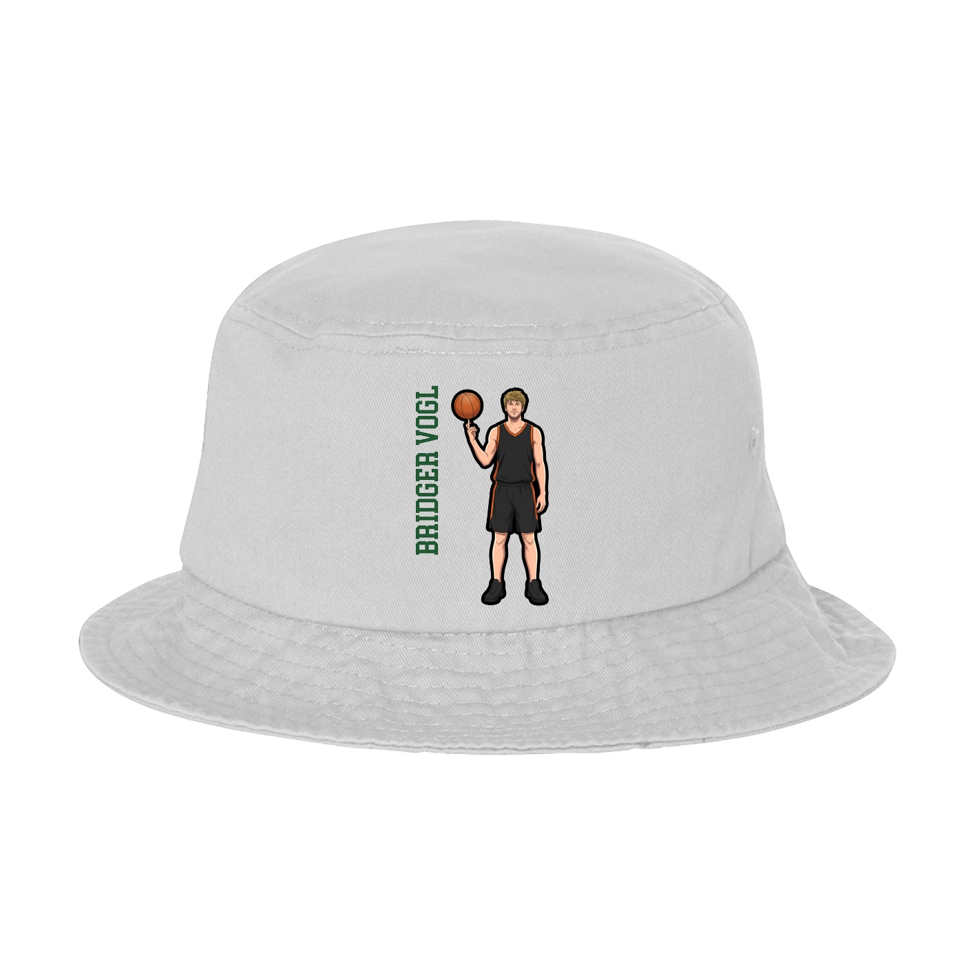 Bucket Cap — Name Vertical in White