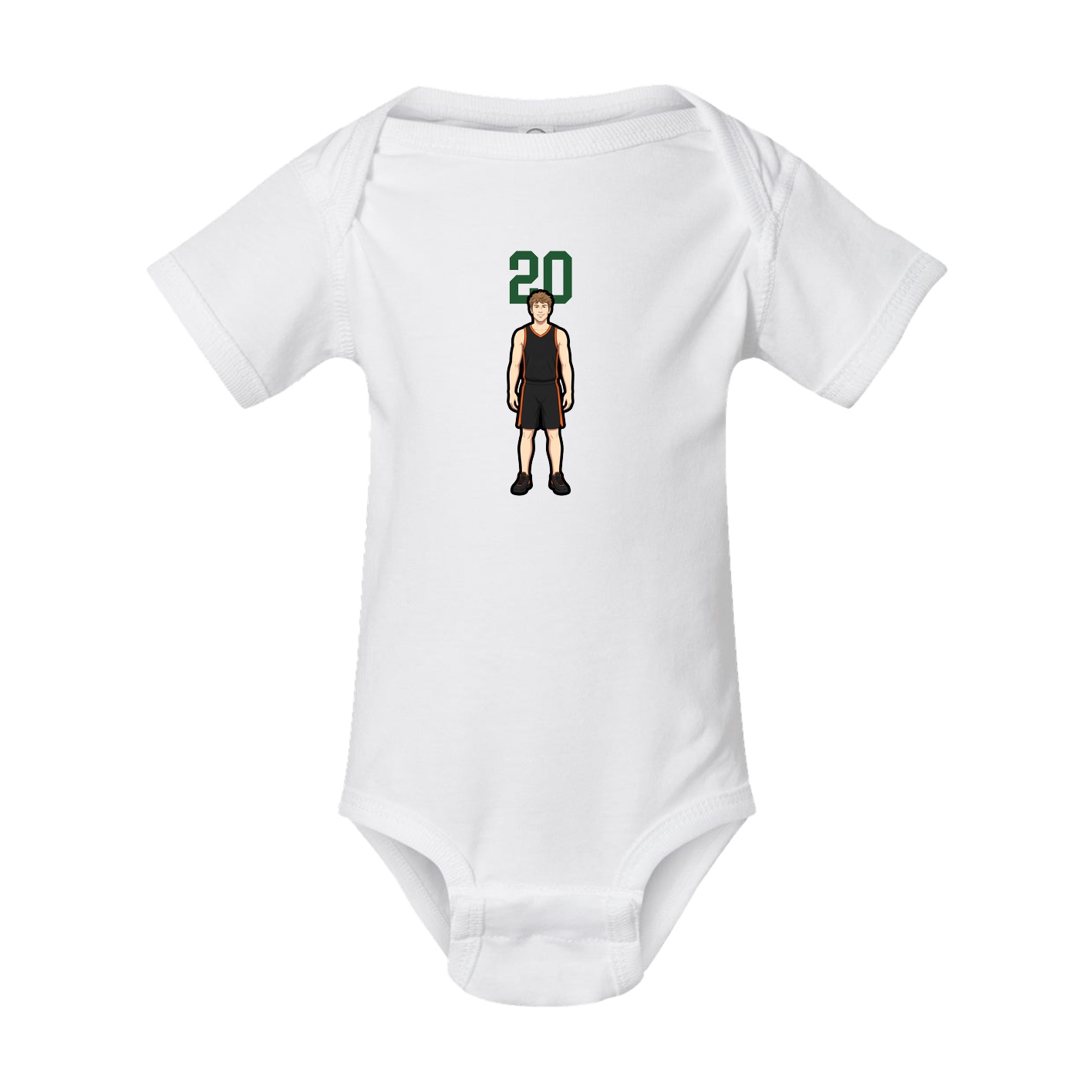 Baby Onesie — Number Top in White