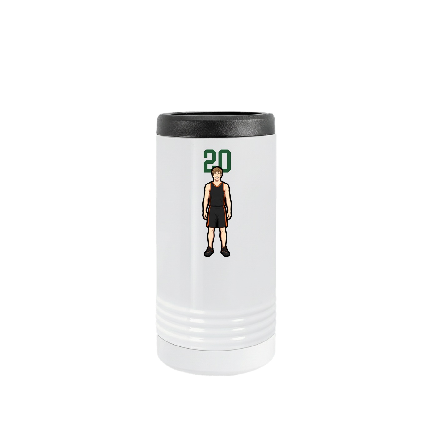 Slim Beverage Holder — Number Top in White