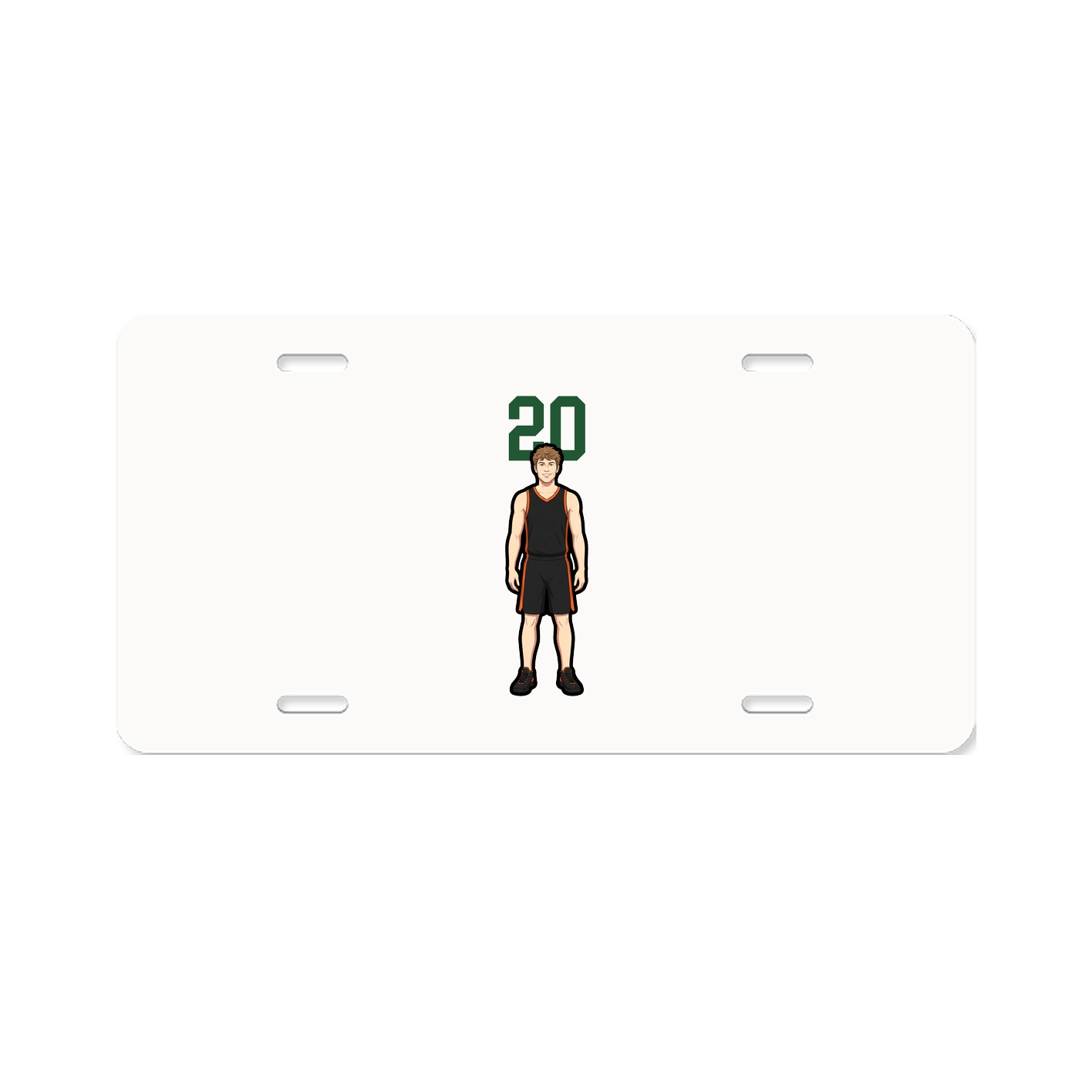 License Plate — Number Top in Classic