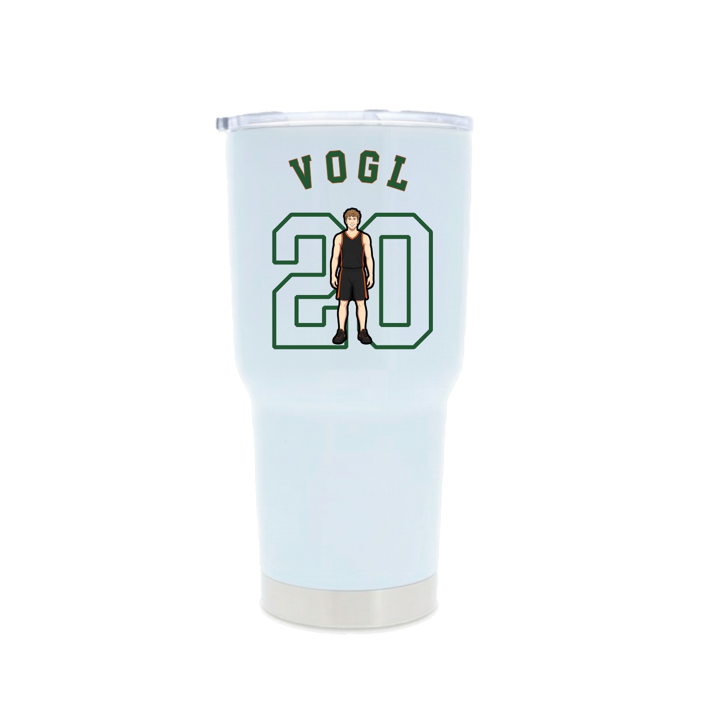 30oz Stainless Steel Tumbler — Shirsey Arch in White