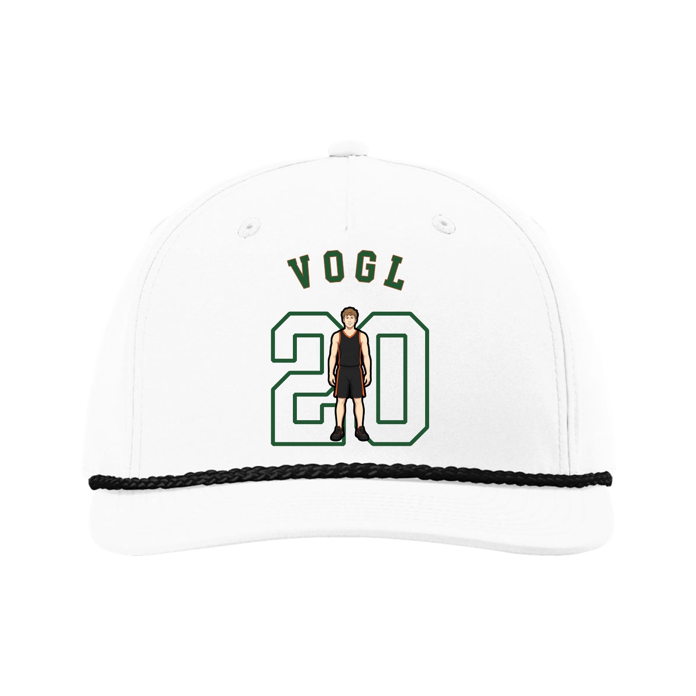 Five-Panel Classic Rope Cap — Shirsey Arch in White