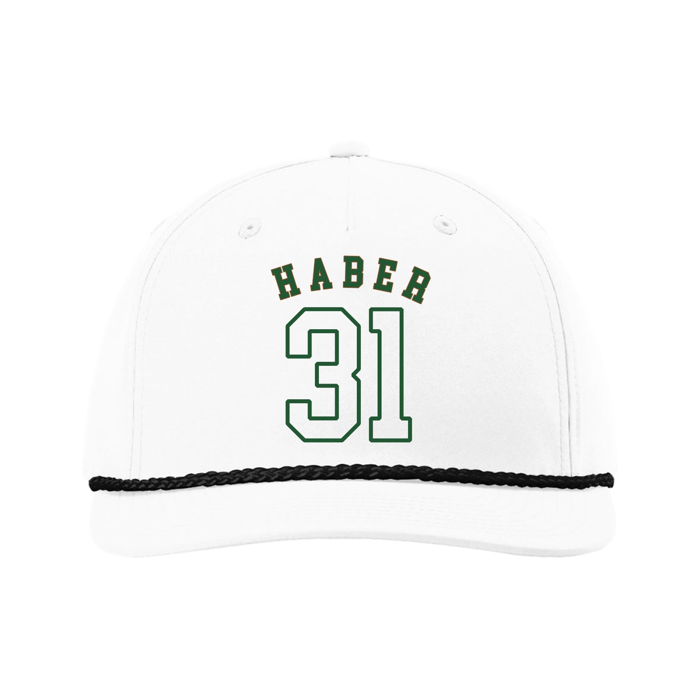 Five-Panel Classic Rope Cap — Shirsey Arch in White