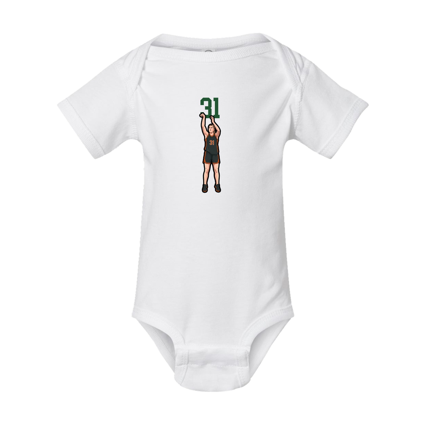 Baby Onesie — Number Top in White