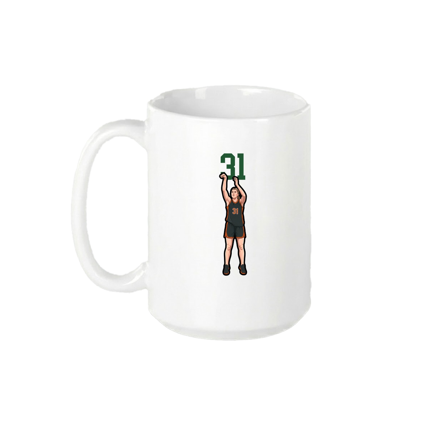 15oz Coffee Mug — Number Top in White