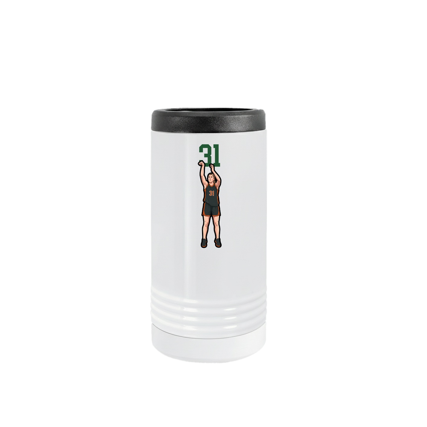 Slim Beverage Holder — Number Top in White