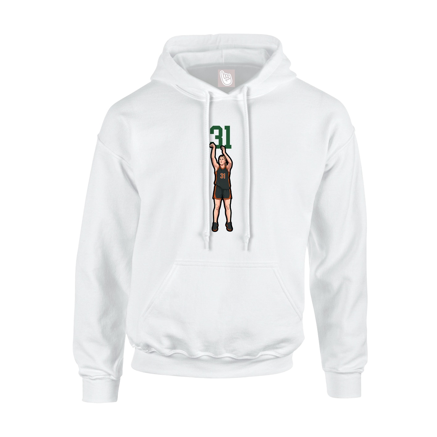 Hoodie — Number Top in White