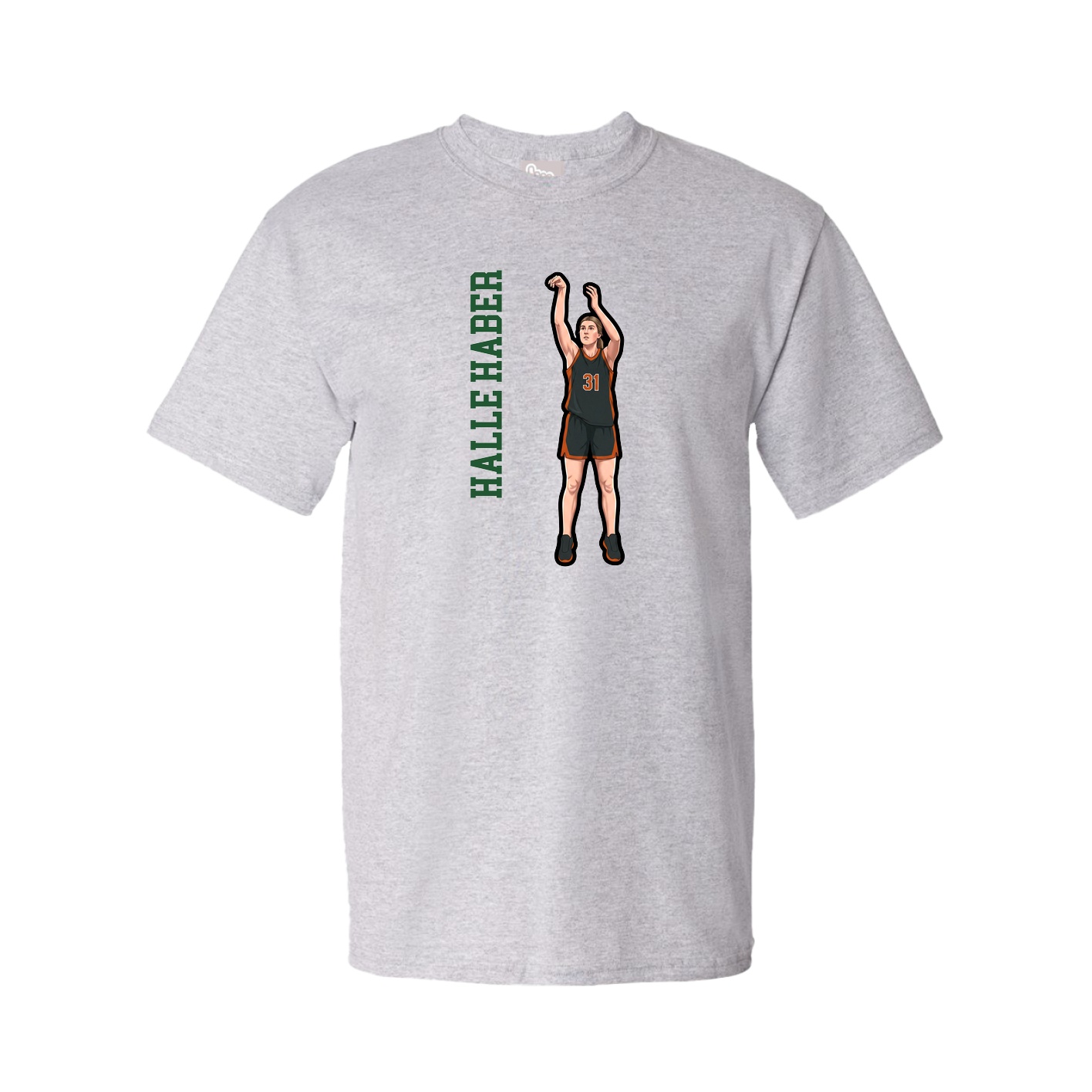 Tee — Name Vertical in Grey