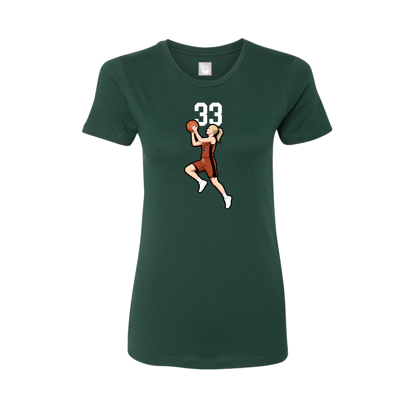Womens Tee — Number Top in Green