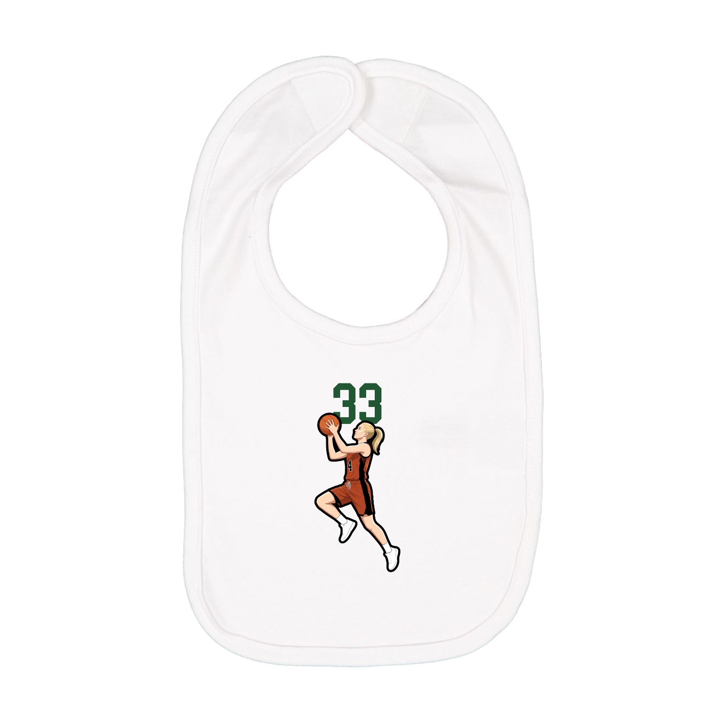 Infant Bib — Number Top in White