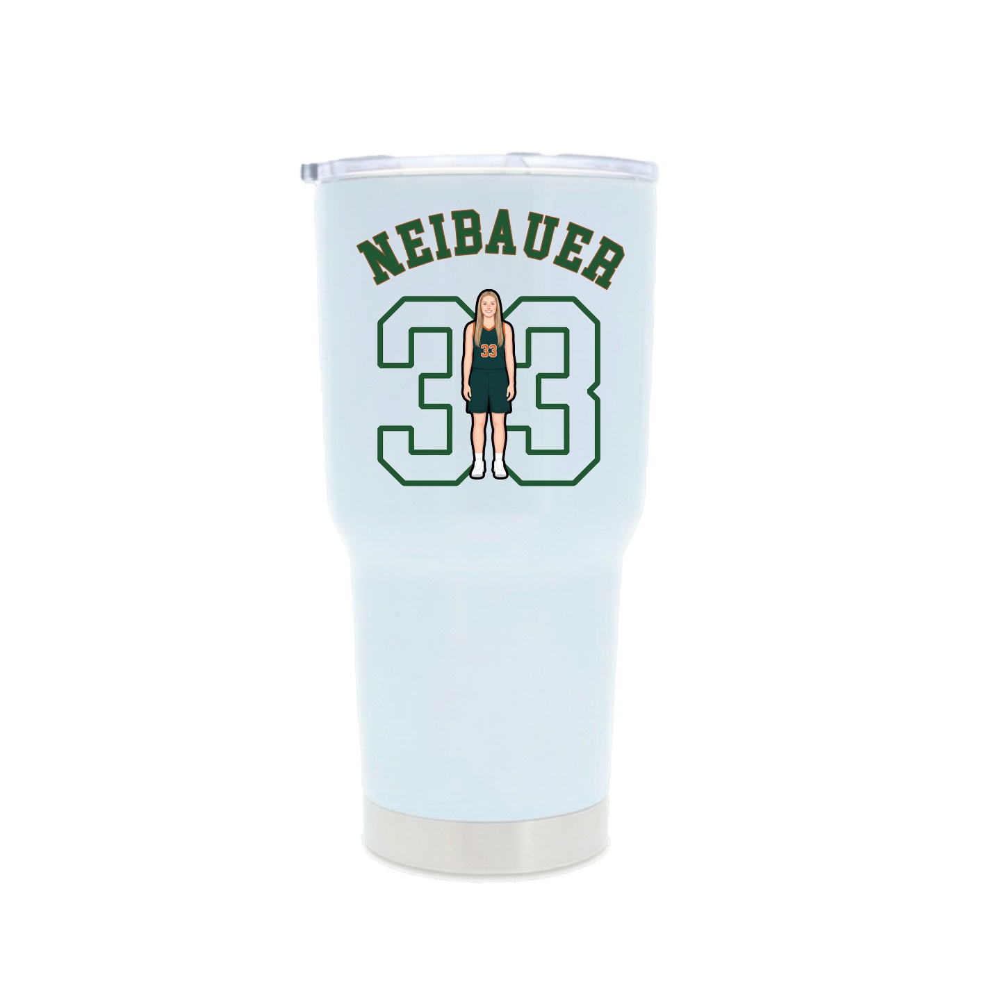 30oz Stainless Steel Tumbler — Shirsey Arch in White