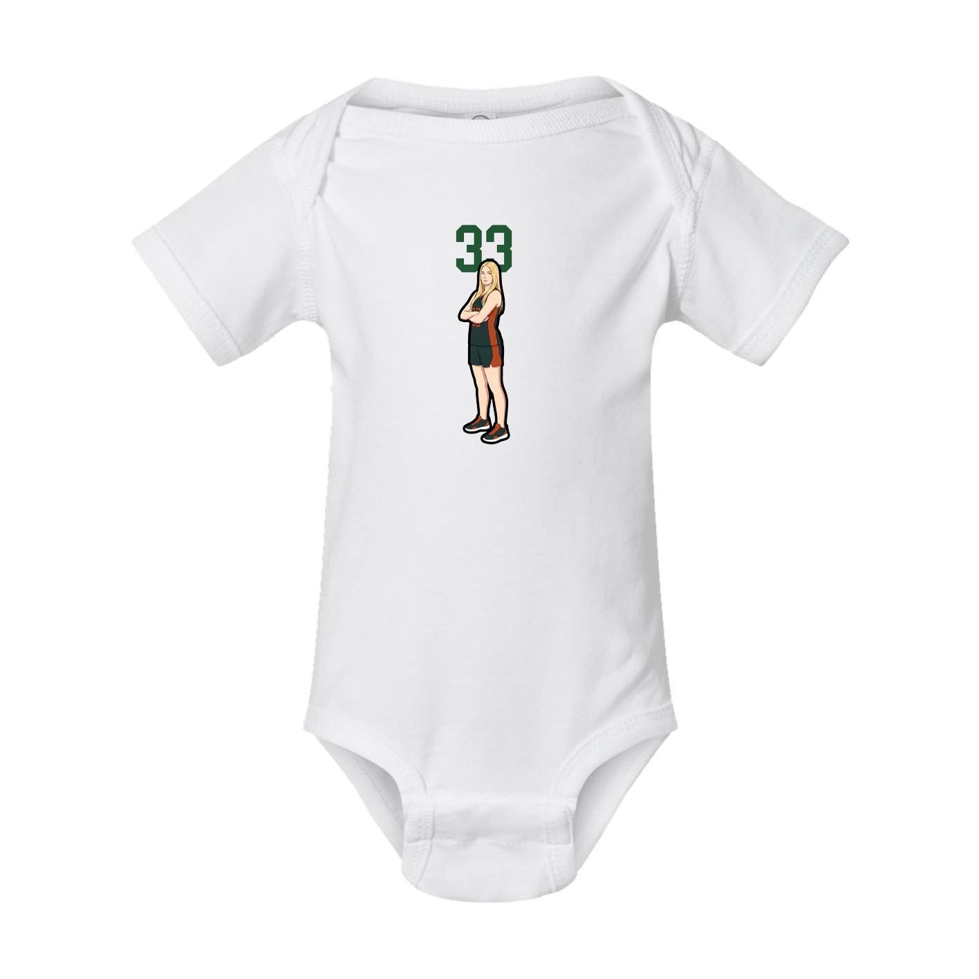 Baby Onesie — Number Top in White