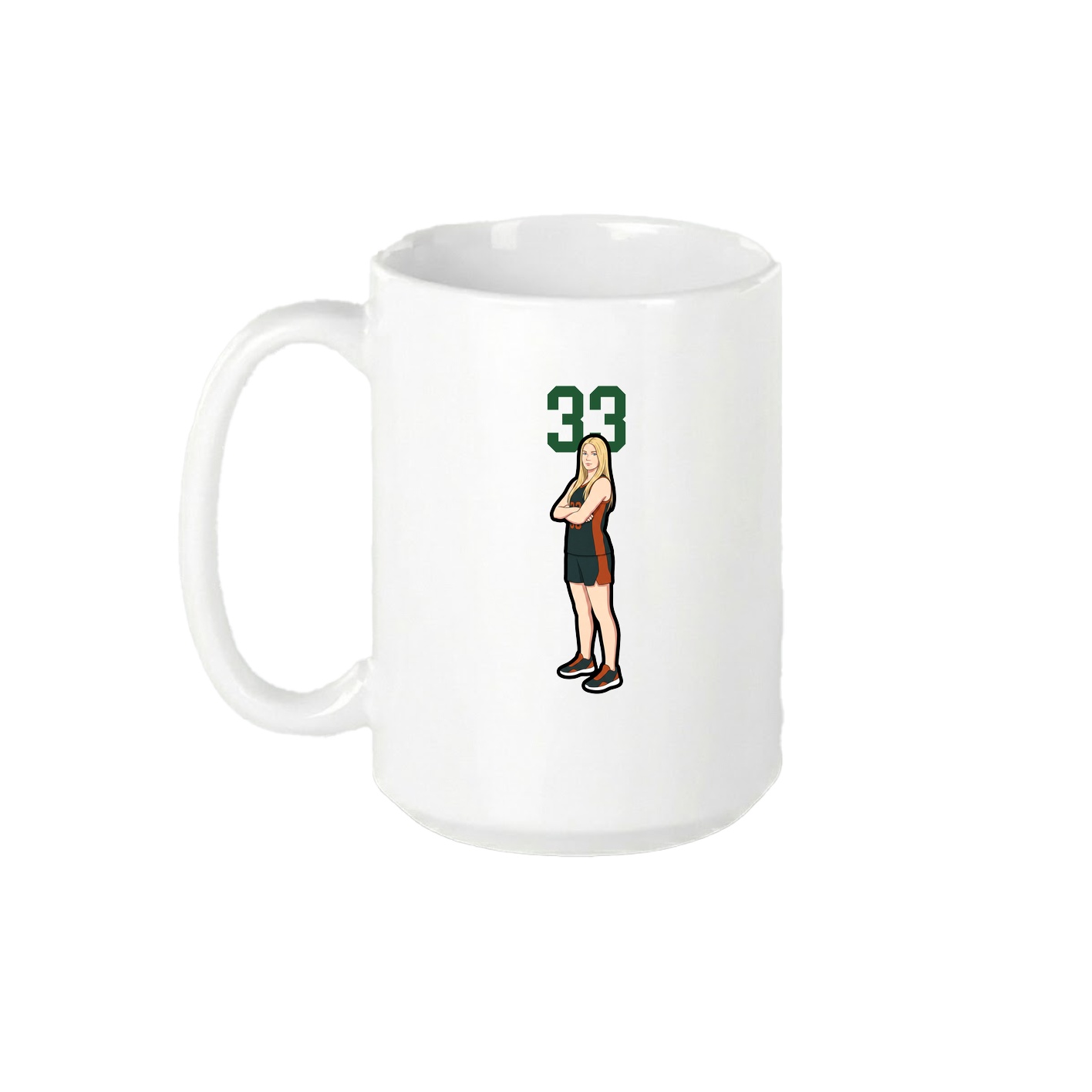 15oz Coffee Mug — Number Top in White