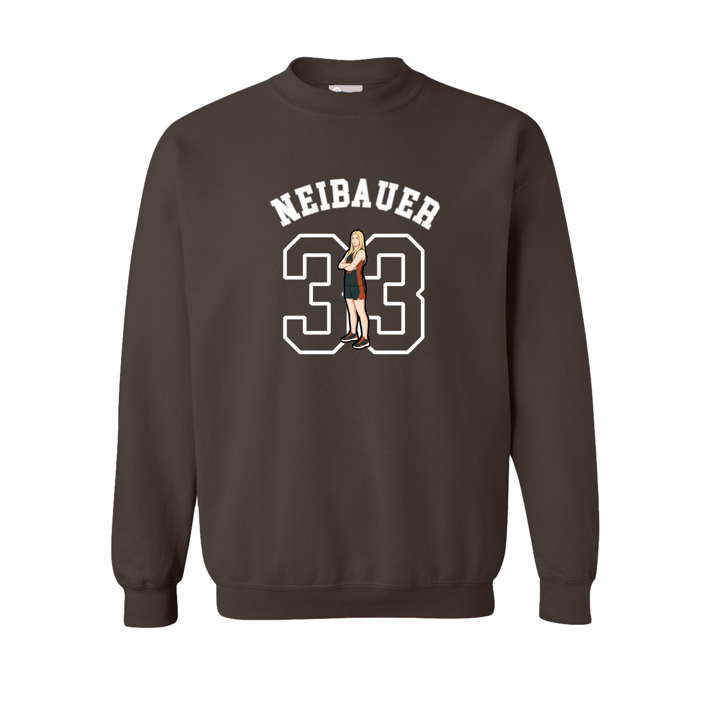 Fleece Crew — Shirsey Arch in Brown