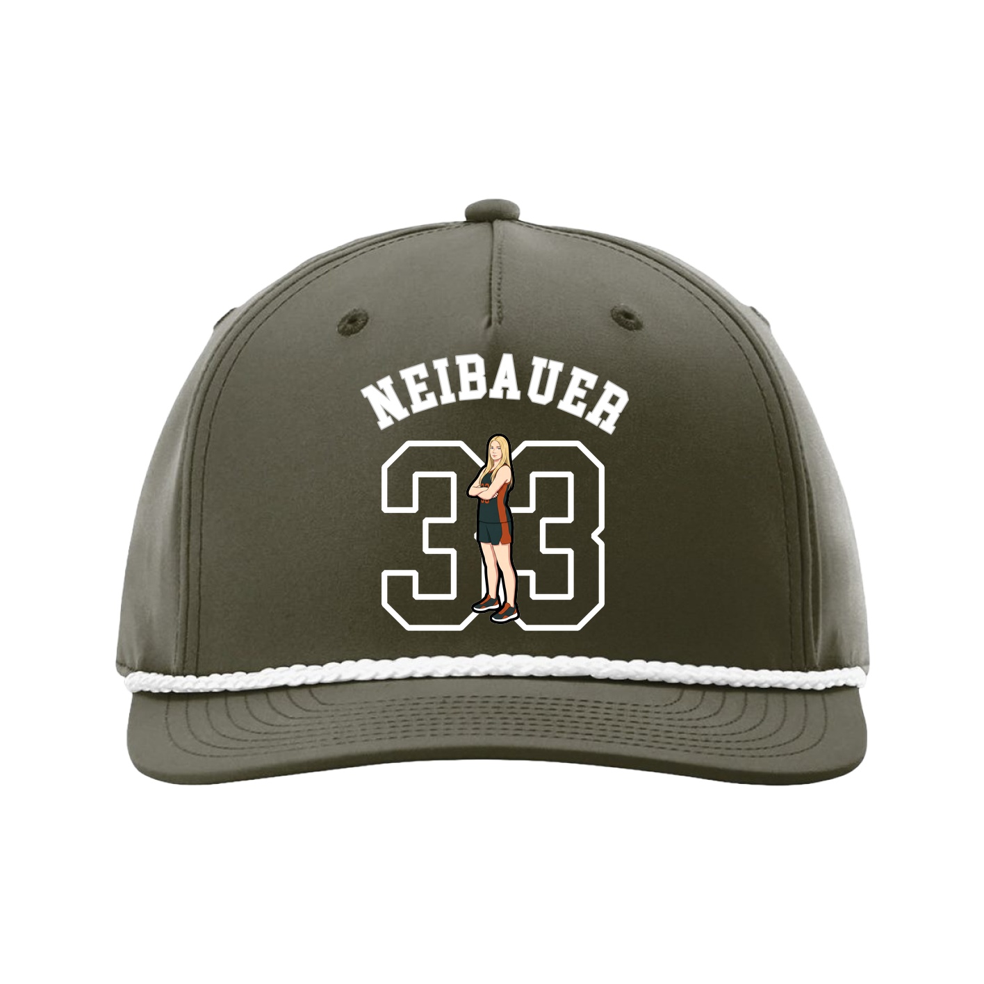 Five-Panel Classic Rope Cap — Shirsey Arch in Green