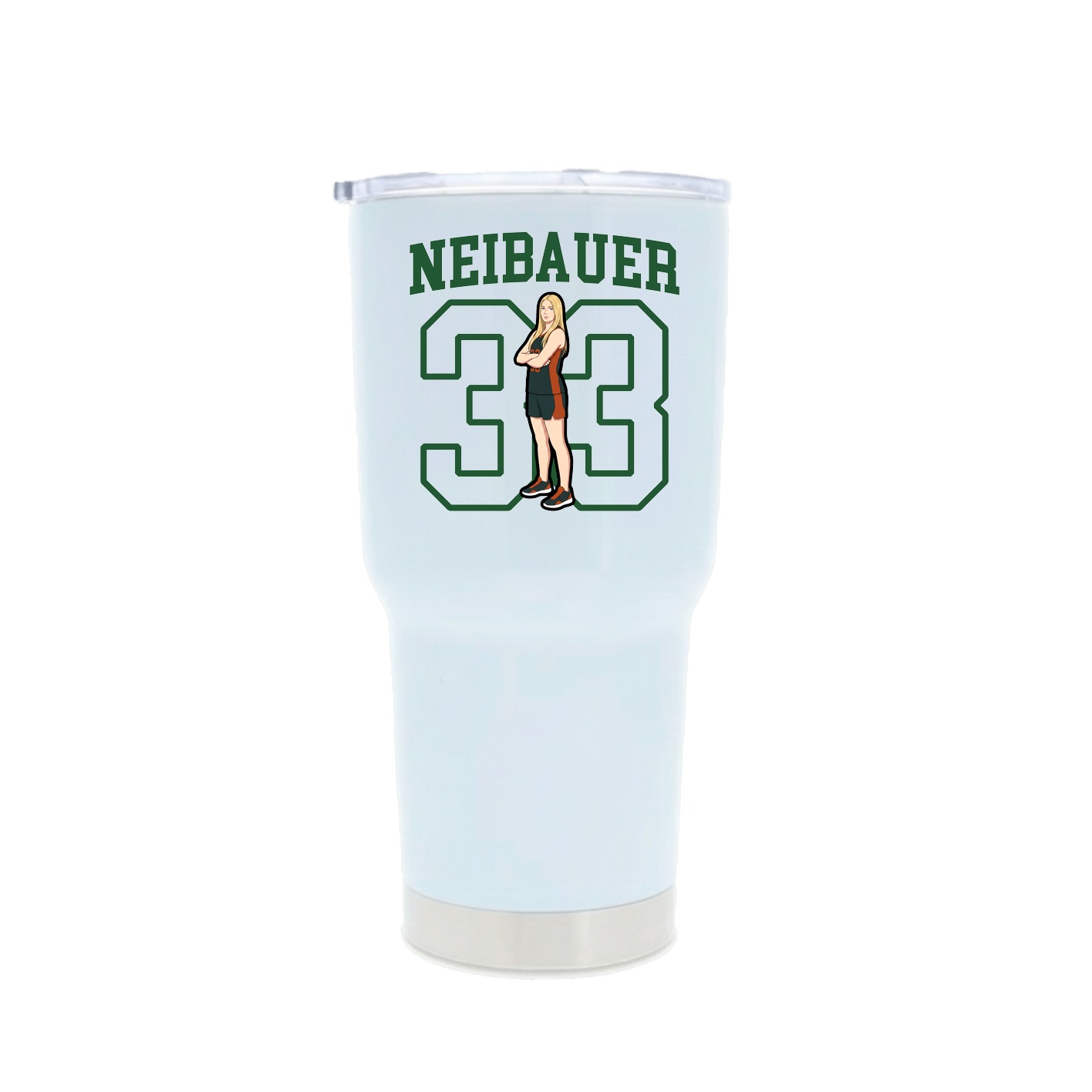 30oz Stainless Steel Tumbler — Shirsey in White