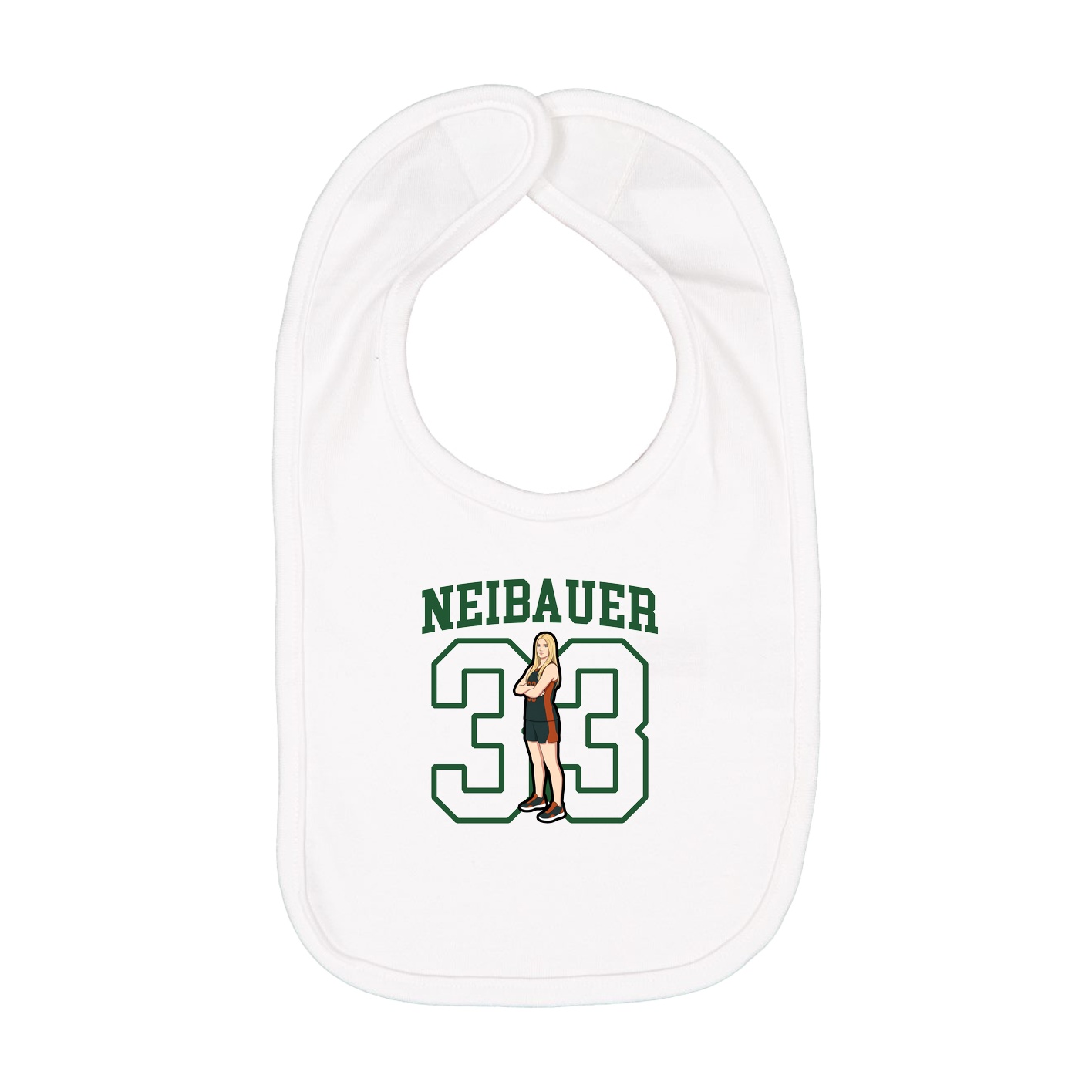 Infant Bib — Shirsey in White