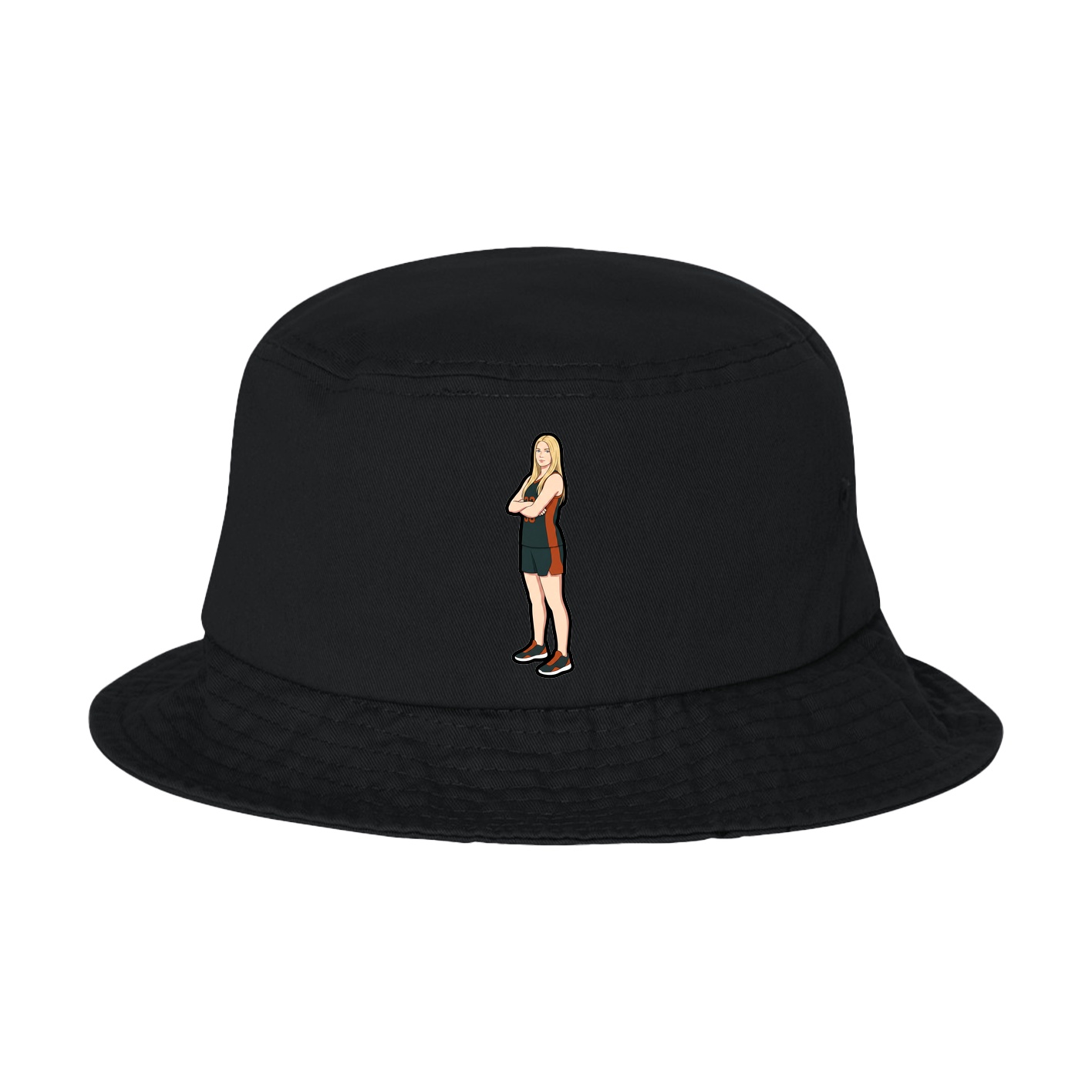 Bucket Cap — Name Vertical in Black