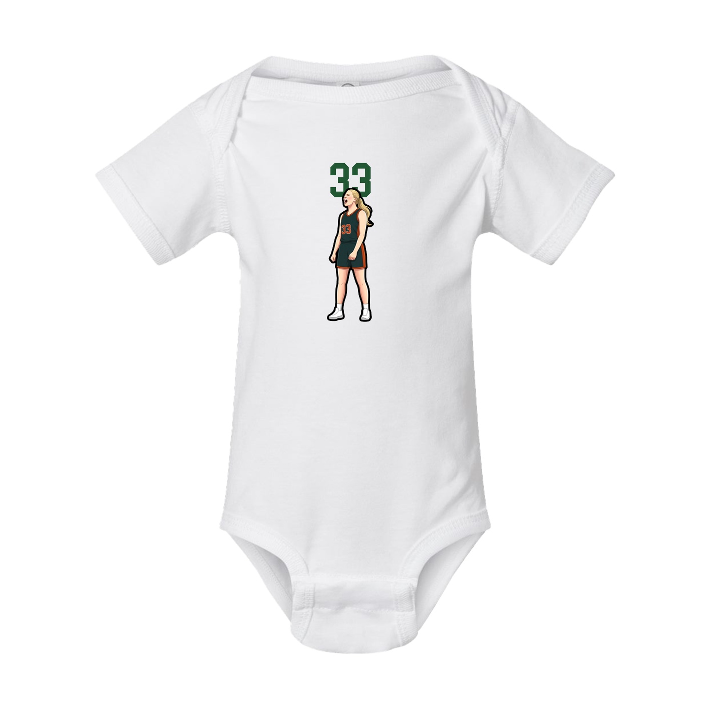 Baby Onesie — Number Top in White