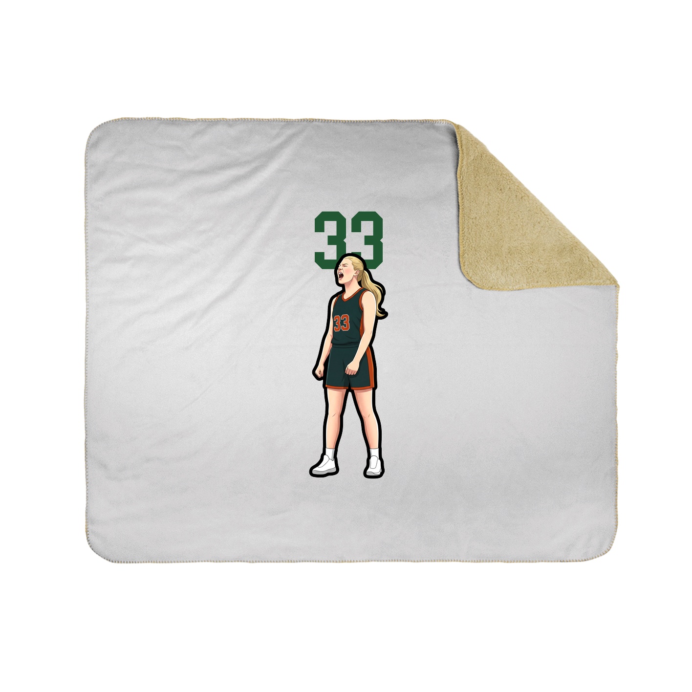 Throw Blanket — Number Top in White