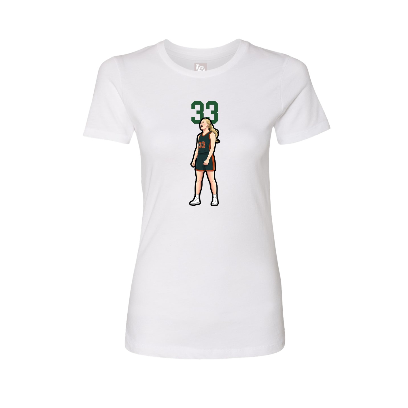Womens Tee — Number Top in White