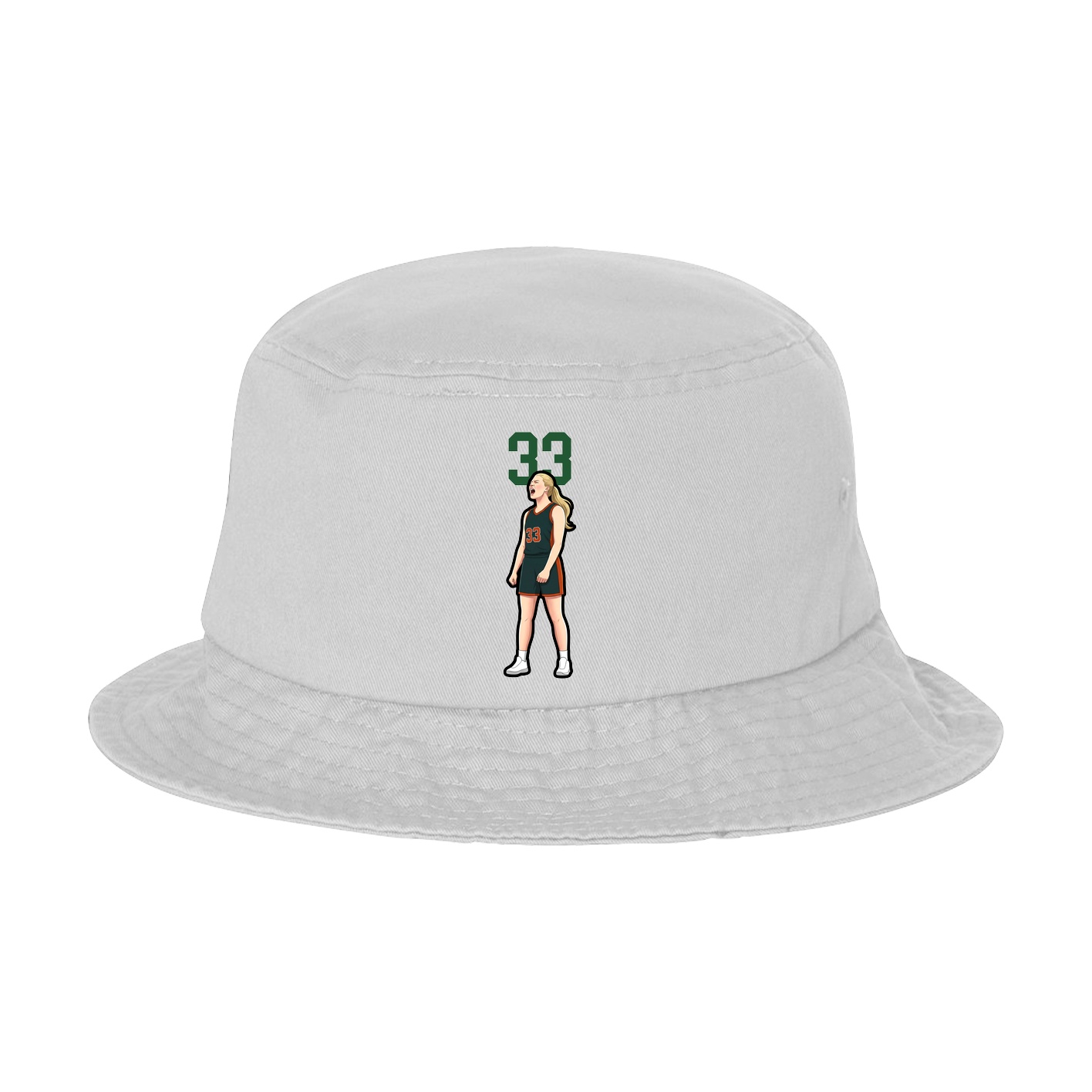 Bucket Cap — Number Top in White