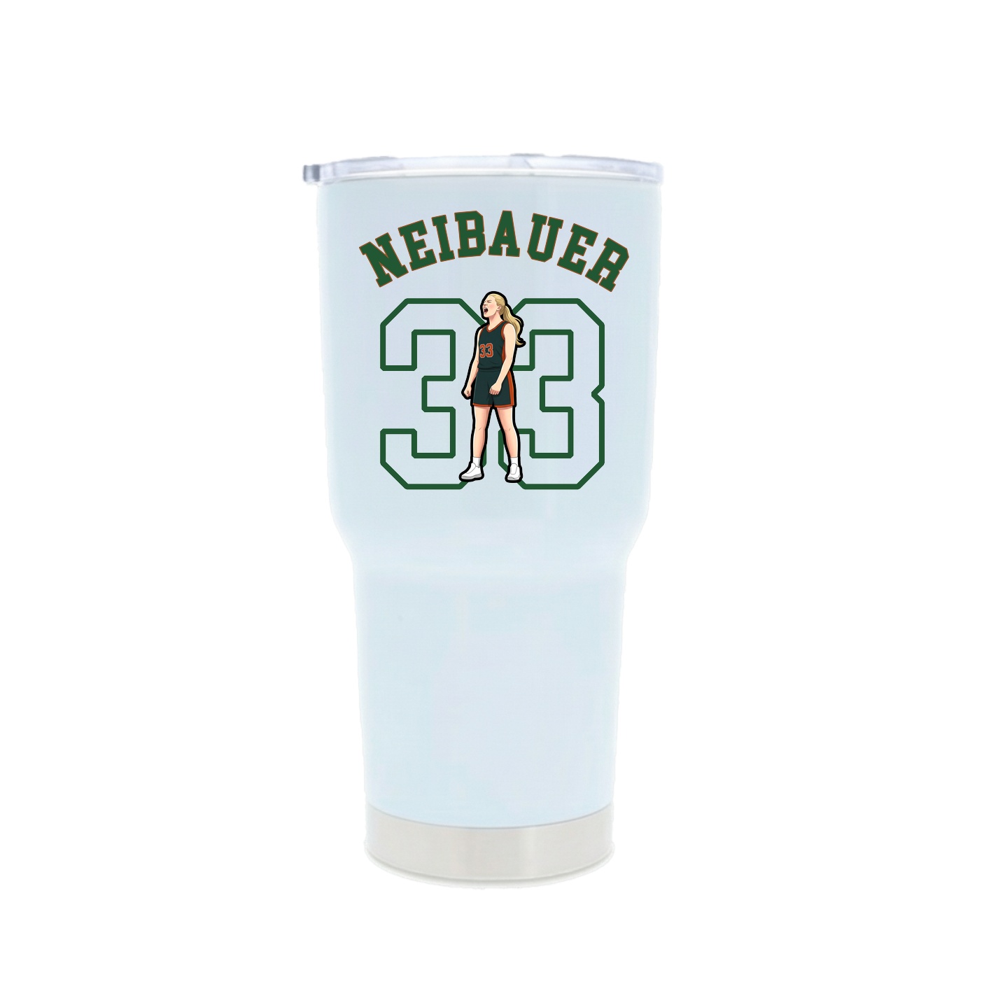 30oz Stainless Steel Tumbler — Shirsey Arch in White