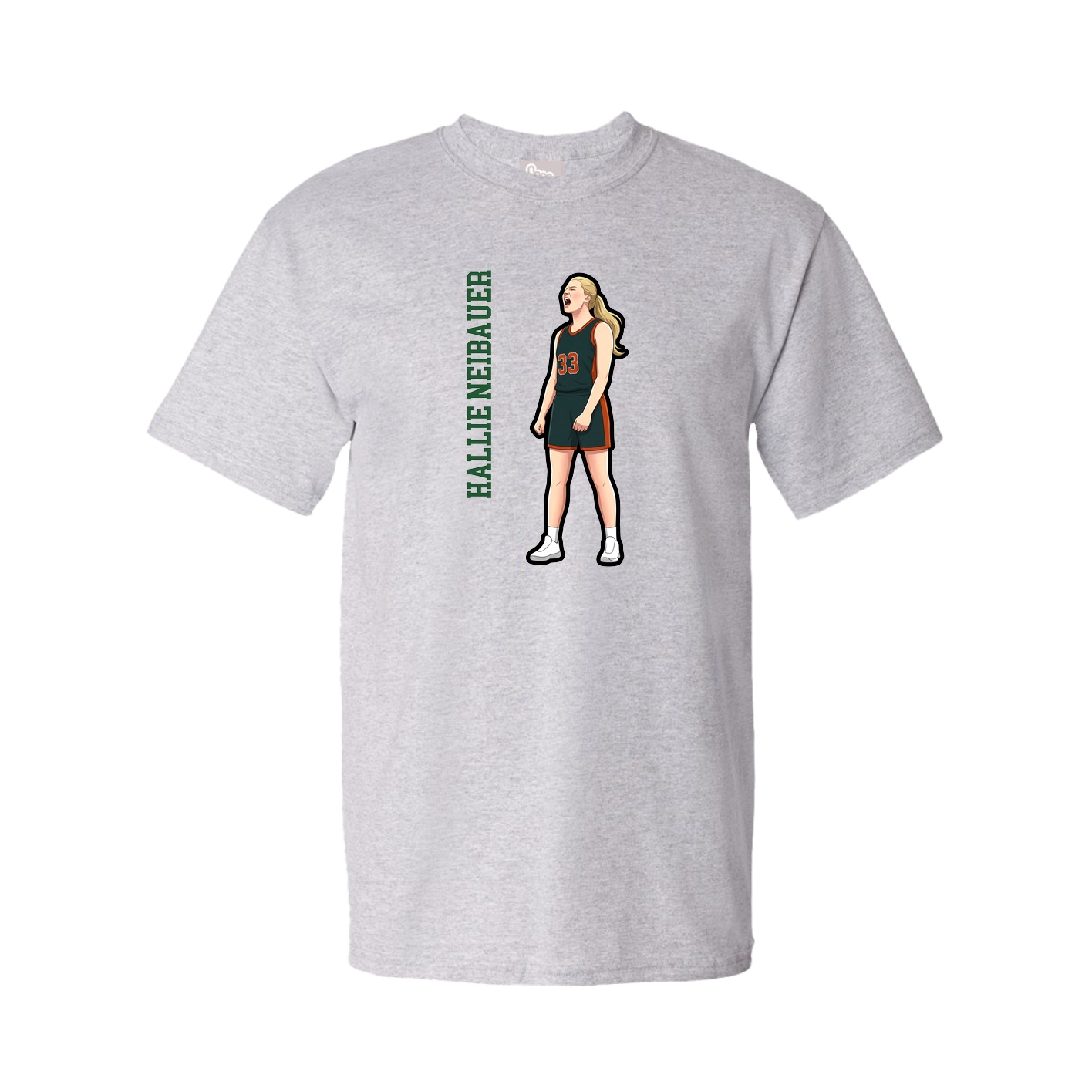 Tee — Name Vertical in Grey