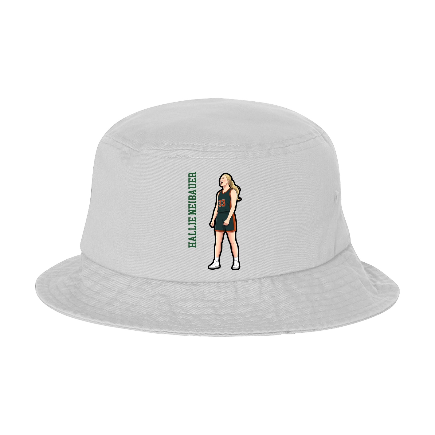 Bucket Cap — Name Vertical in White