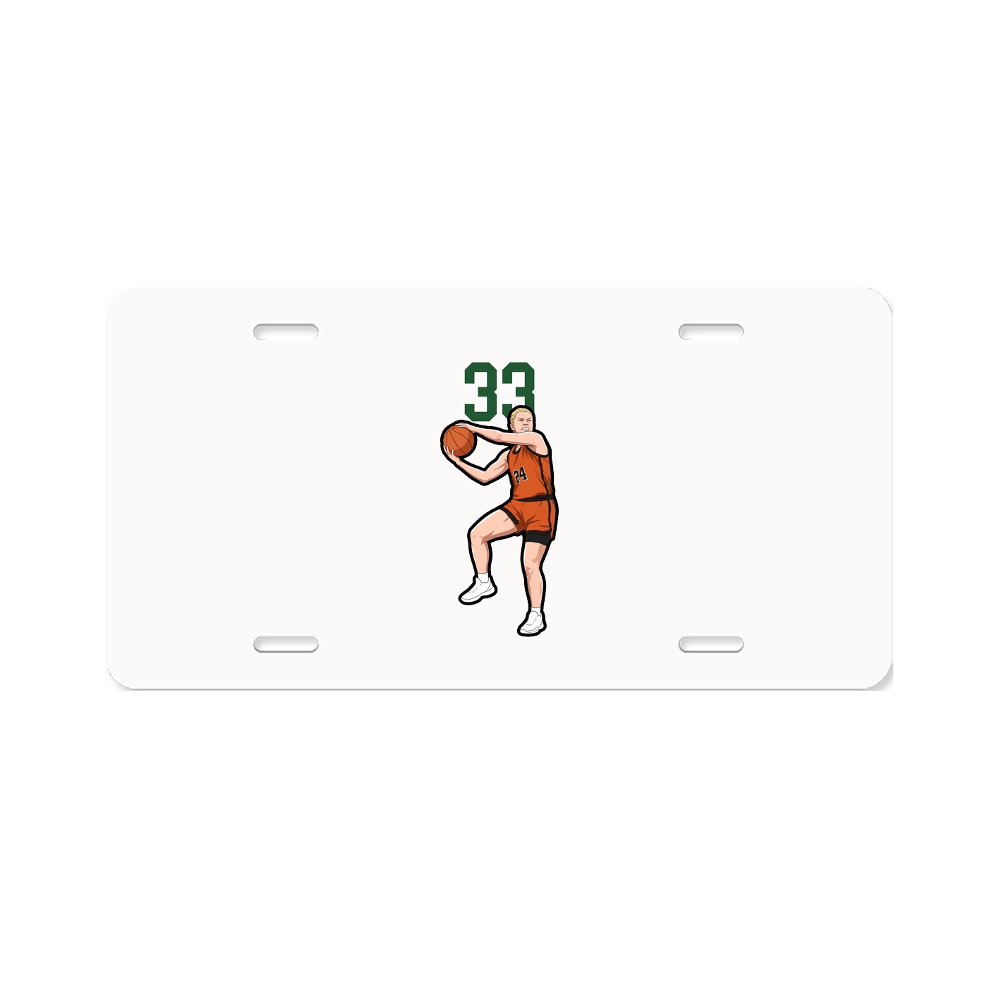 License Plate — Number Top in Classic