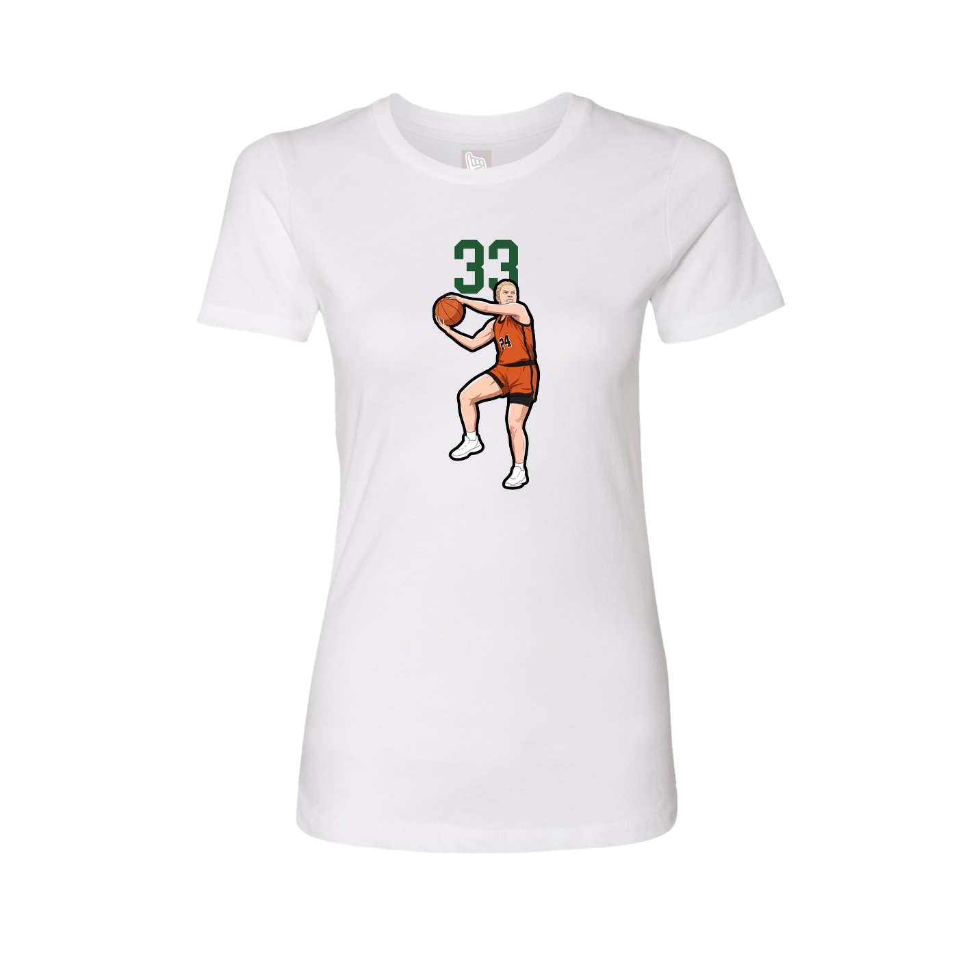 Womens Tee — Number Top in White
