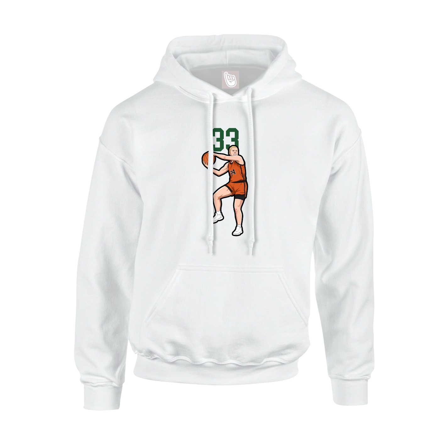 Hoodie — Number Top in White