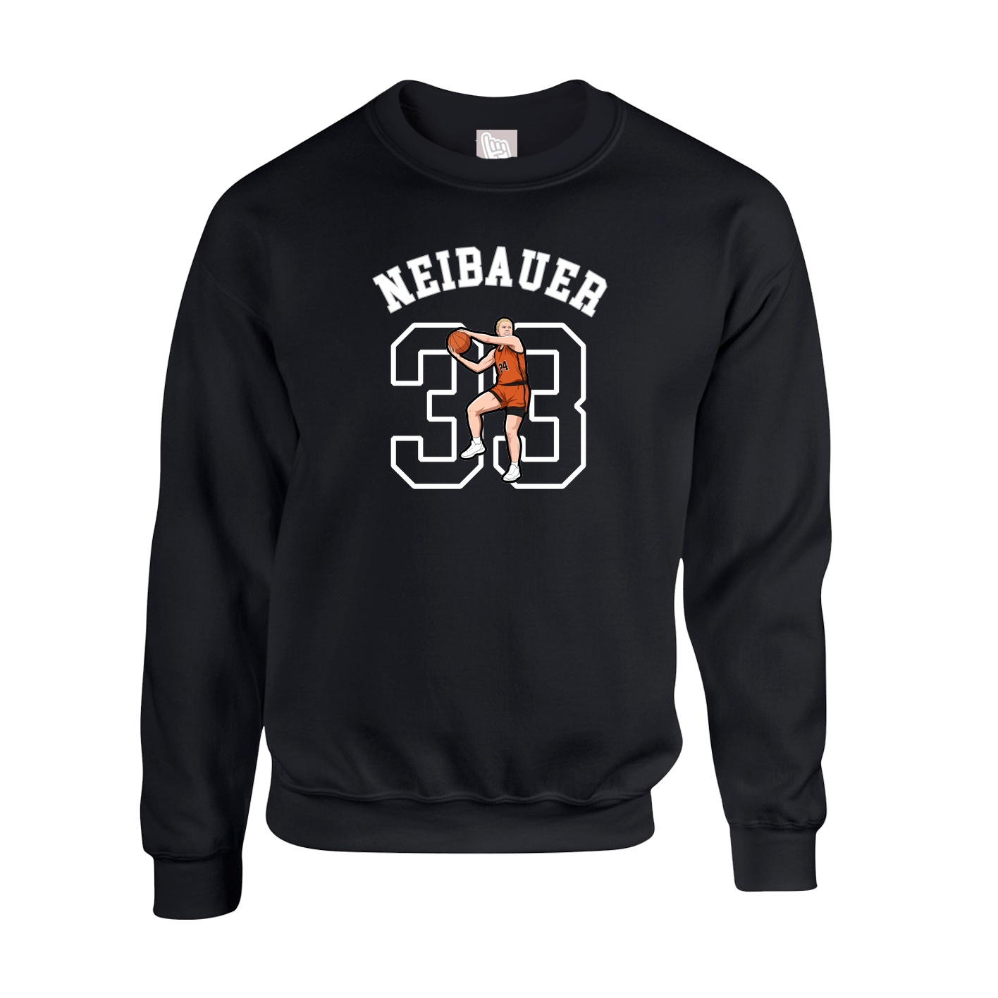 Fleece Crew — Shirsey Arch in Black