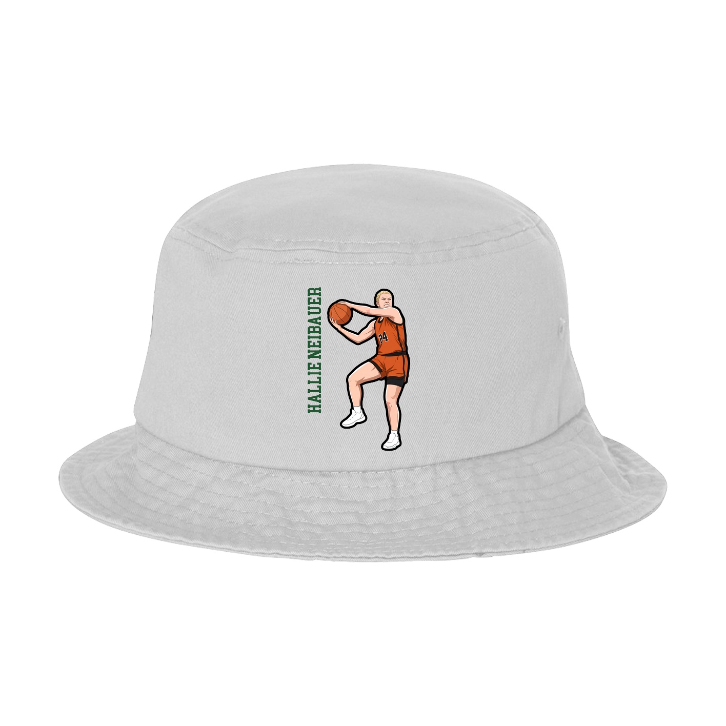Bucket Cap — Name Vertical in White