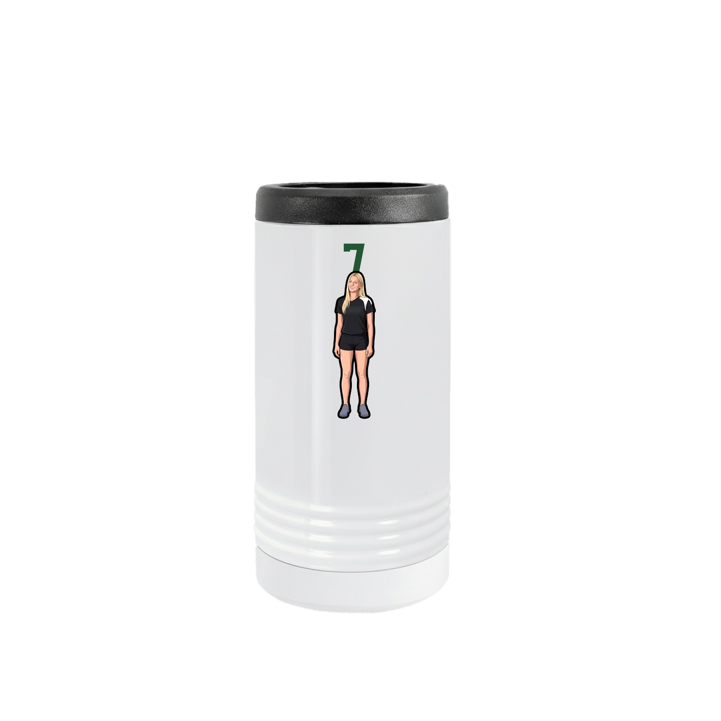 Slim Beverage Holder — Number Top in White