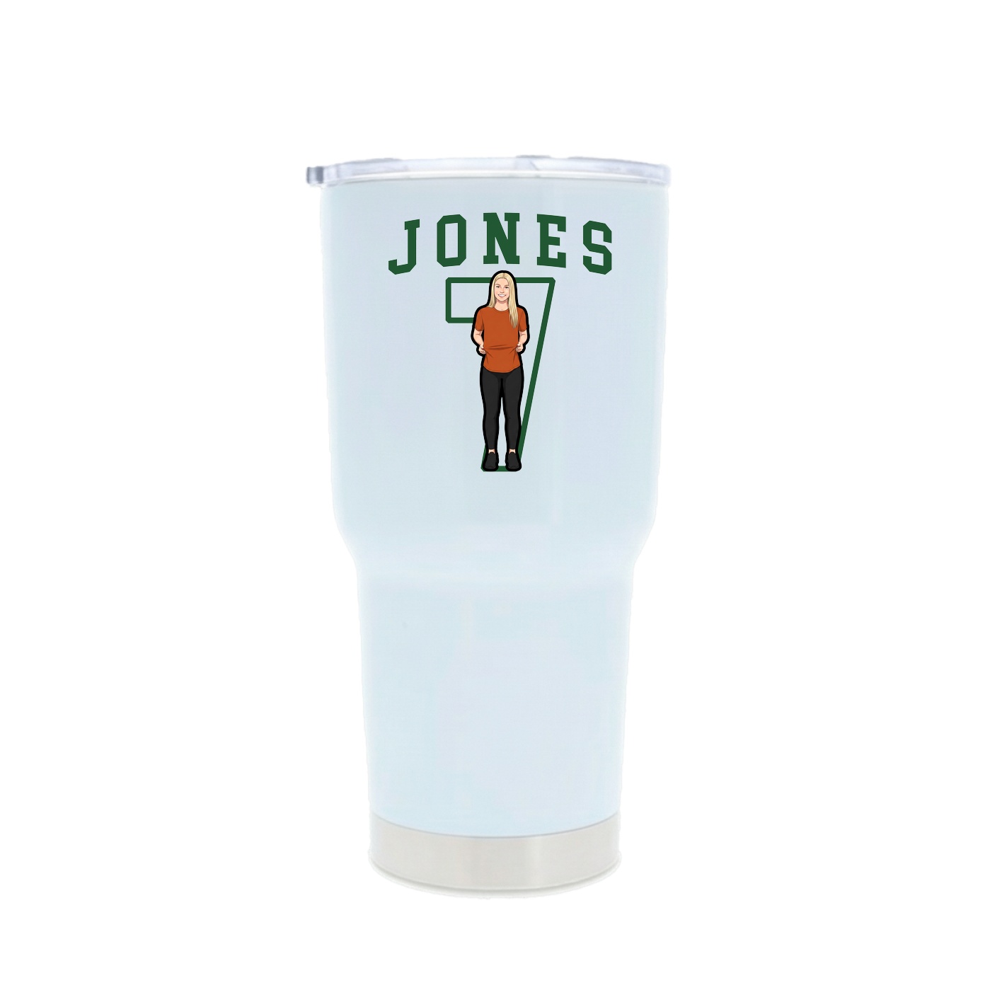 30oz Stainless Steel Tumbler — Shirsey in White