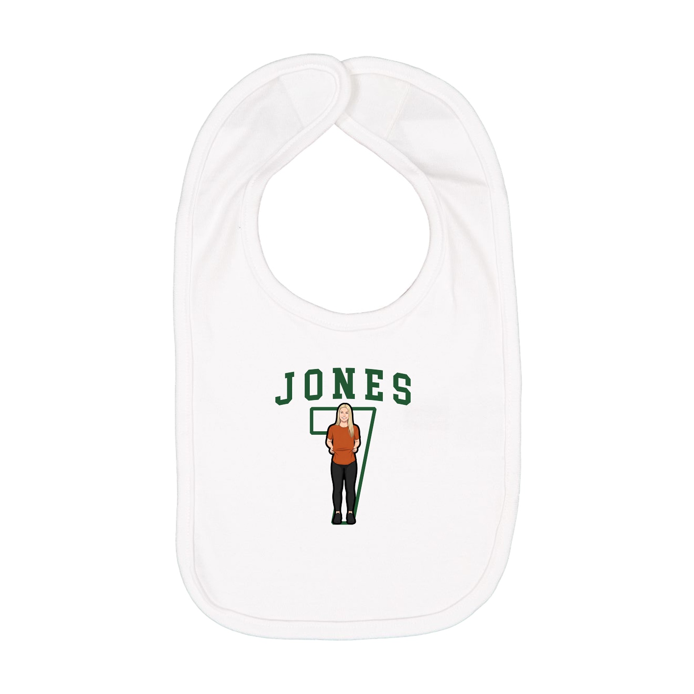 Infant Bib — Shirsey in White