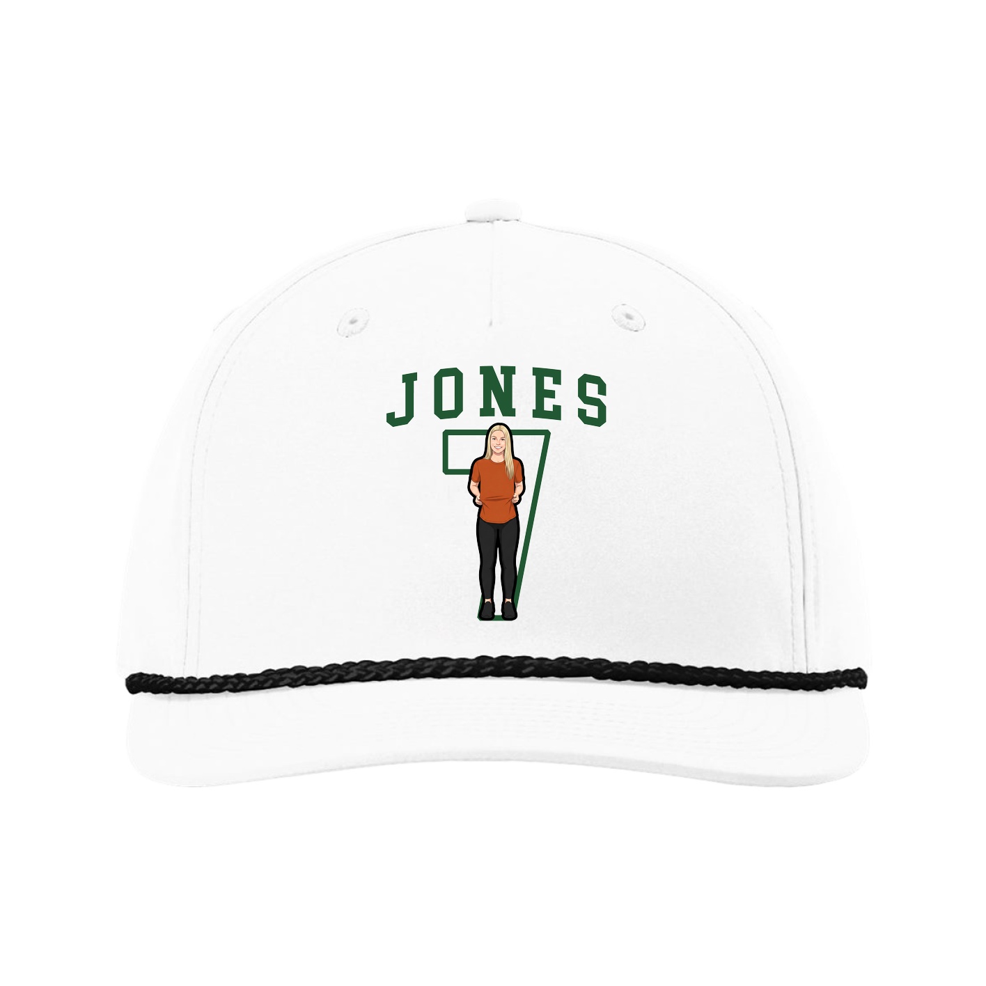 Five-Panel Classic Rope Cap — Shirsey in White