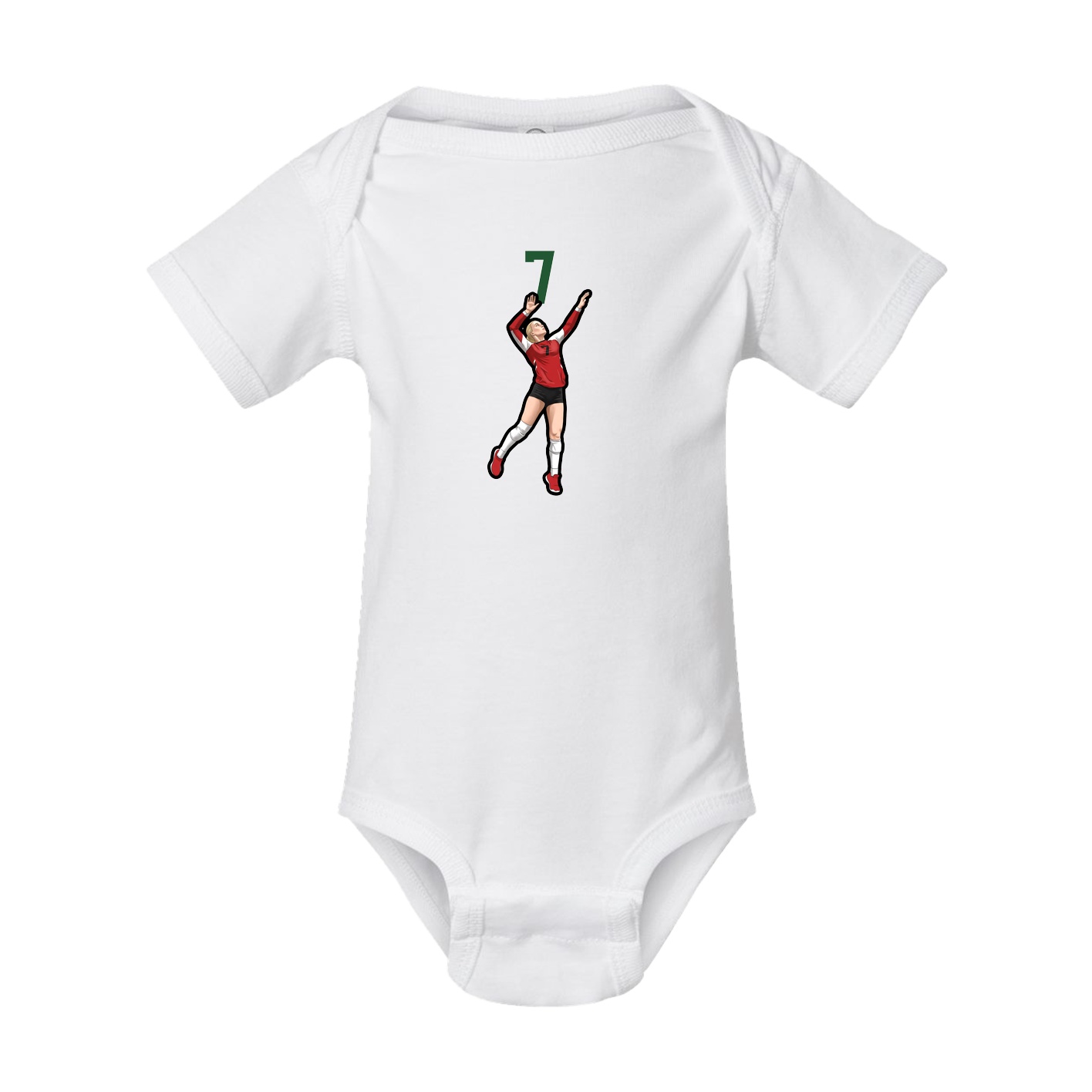 Baby Onesie — Number Top in White