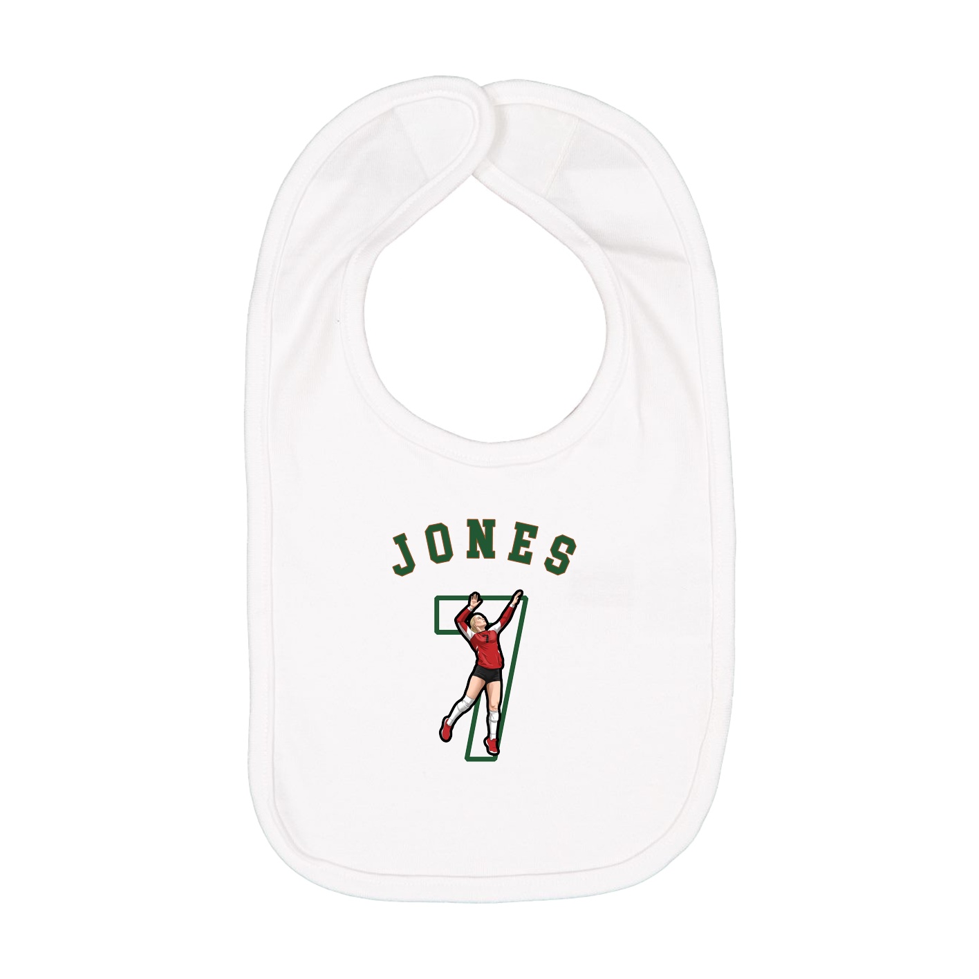 Infant Bib — Shirsey Arch in White