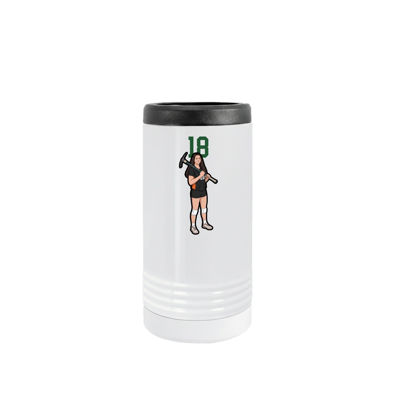 Slim Beverage Holder — Number Top in White